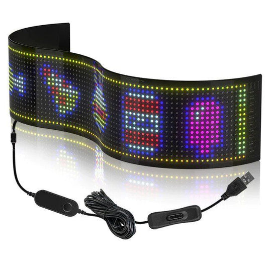 Flexible RGB LED Matrix Panel Cake Spacer - Bluetooth App Controlled, USB 5V