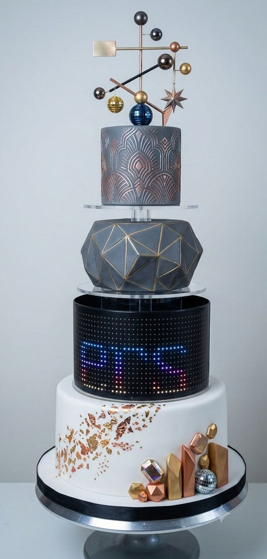 Flexible RGB LED Matrix Panel Cake Spacer - Bluetooth App Controlled, USB 5V