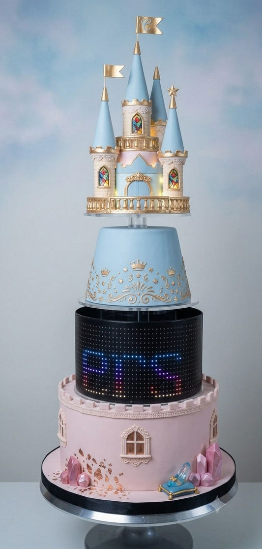 Flexible RGB LED Matrix Panel Cake Spacer - Bluetooth App Controlled, USB 5V