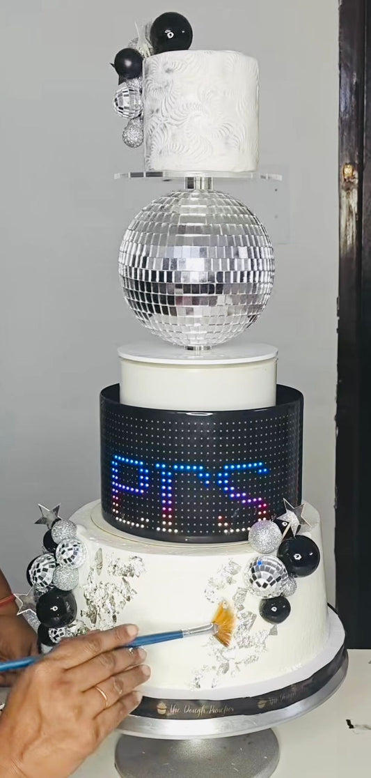 Flexible RGB LED Matrix Panel Cake Spacer - Bluetooth App Controlled, USB 5V