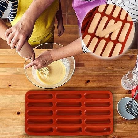 Ladyfinger Silicone Mould - 8 Cavity, Bakeable (Tiramisu Mould)