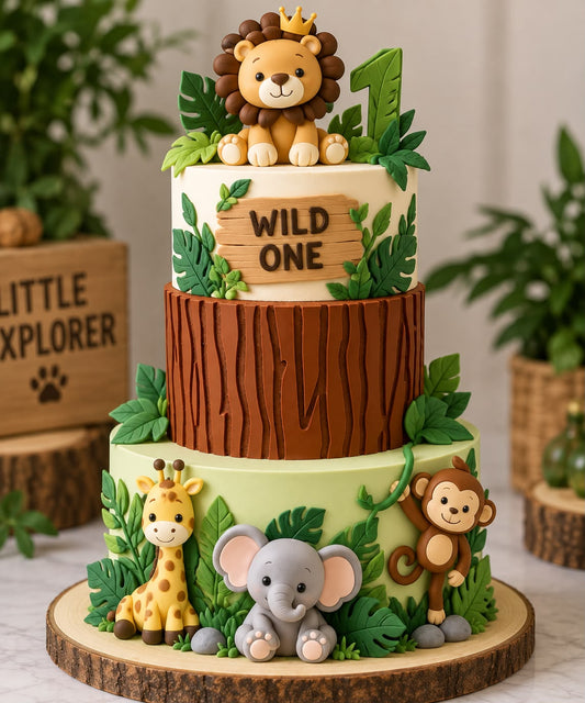 Tree Trunk Cake Spacer - Wooden Log Design, 8 x 8 x 8 inch