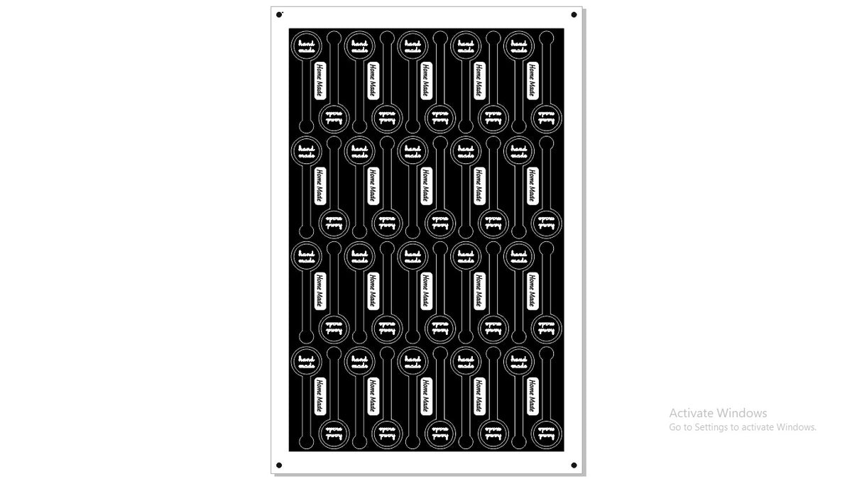 Hand Made Seal Sticker Sheet - Black Seal Labels with White Home Made Strips