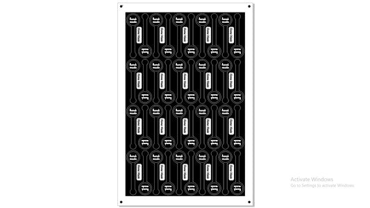 Hand Made Seal Sticker Sheet - Black Seal Labels with White Home Made Strips