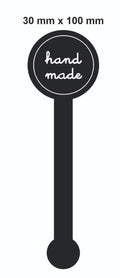 Hand Made Seal Sticker Sheet - Black Seal Labels with White Home Made Strips
