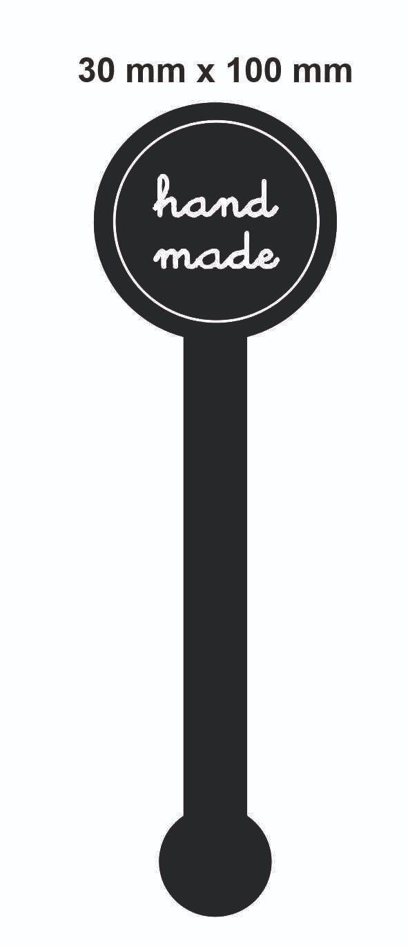 Hand Made Seal Sticker Sheet - Black Seal Labels with White Home Made Strips