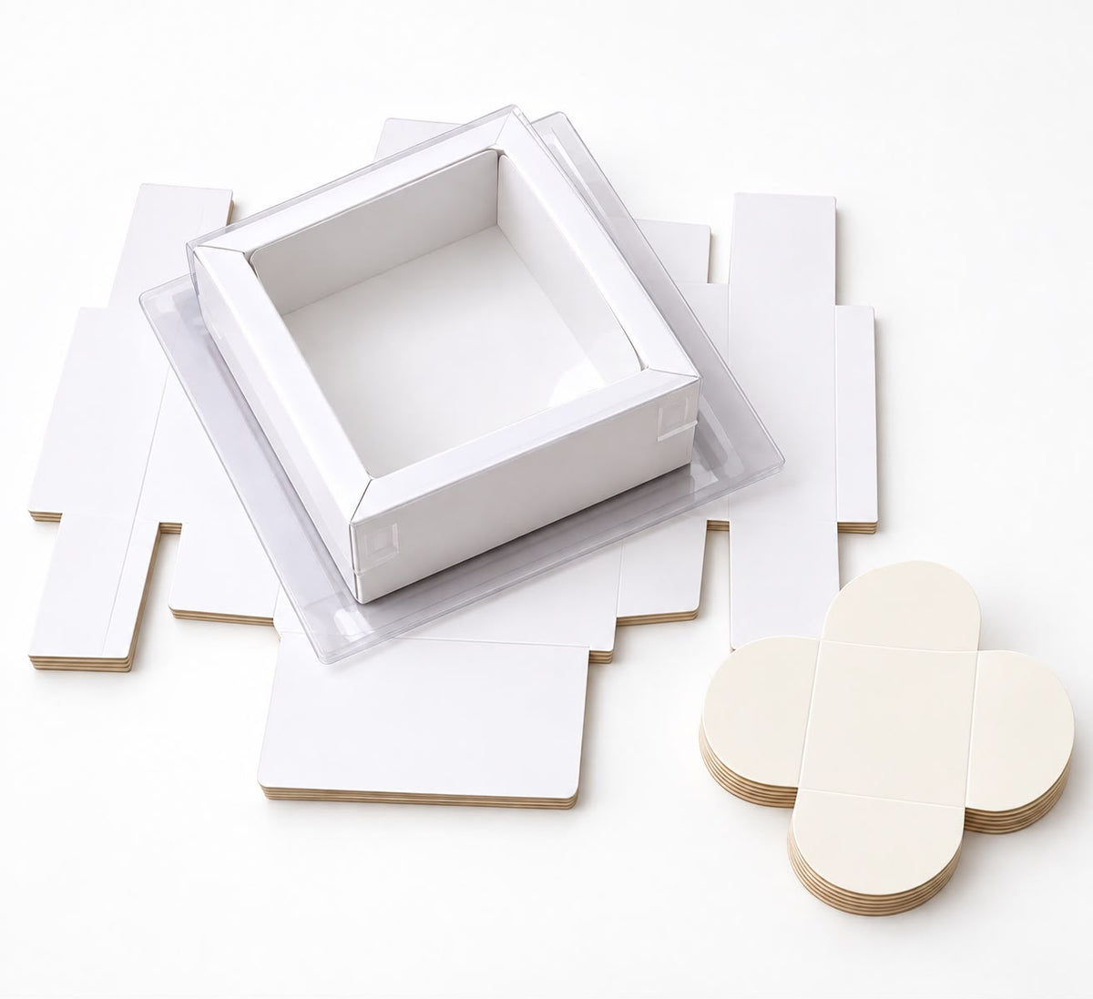 Plain Chocolate Box for Chocolate Fingers & Single Bar - 3 x 3 x 1.25 inch White (Pack of 10)