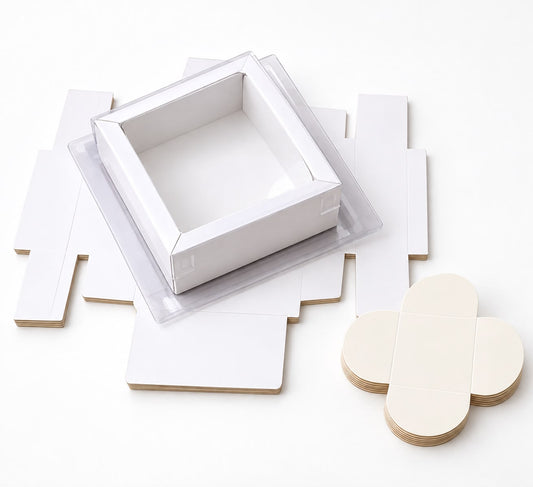 Plain Chocolate Box for Chocolate Fingers & Single Bar - 3 x 3 x 1.25 inch White (Pack of 10)