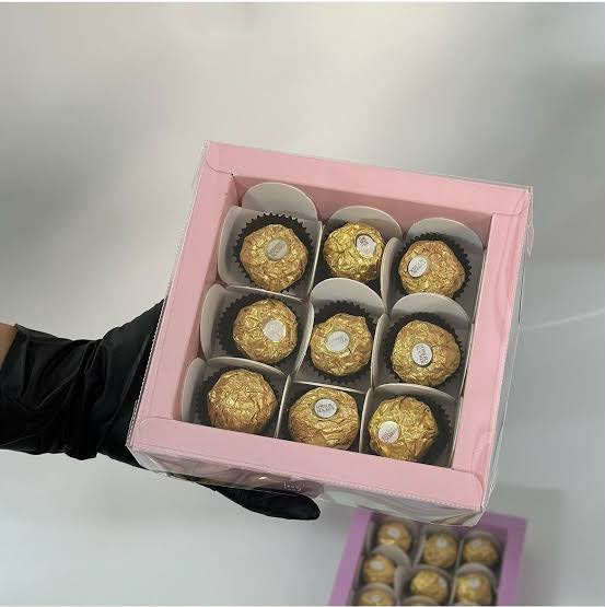 Premium 9 Compartment Chocolate Box - 5 x 5 x 1.5 inch White (Pack of 10)