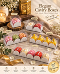 Clear PVC Cavity Box with White Insert - 1 to 6 Cavity for Chocolates, Truffles & Candles