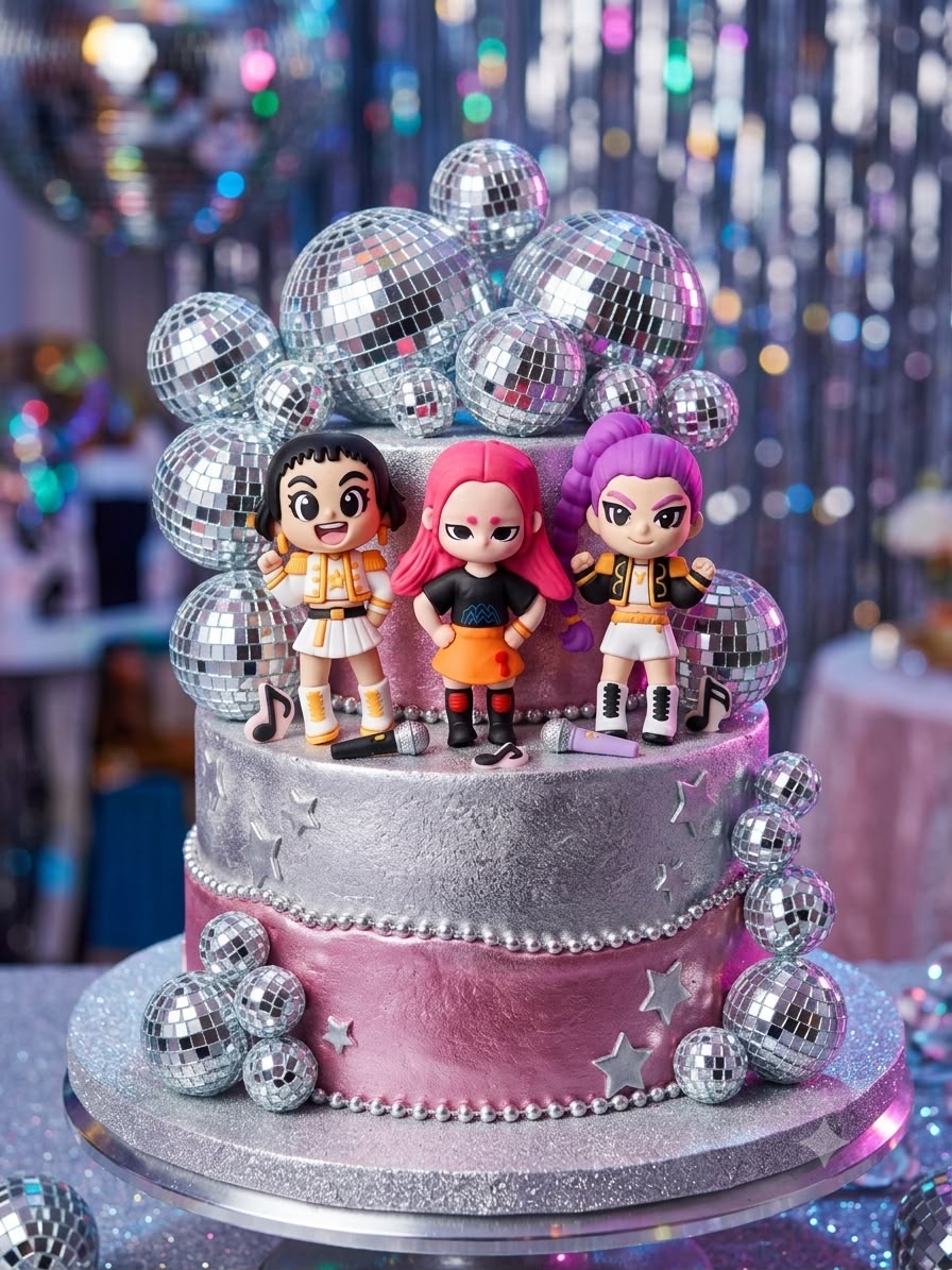 K-Pop Girl Band Cake Topper Toys - Set of 3 (3 inch)