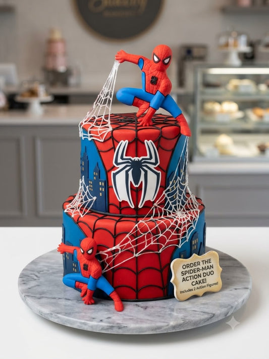 Spider Superhero Cake Topper Toys - Set of 2 (3 inch)