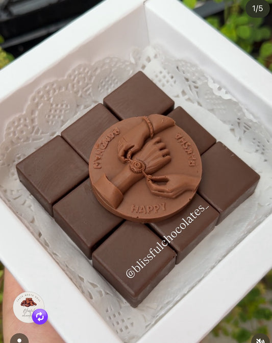 6 Cavity Square Chocolate Bar Silicone Mould - 3 x 3 inch
