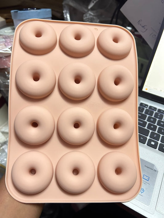 Doughnut Silicone Mould - 12 Cavity, Medium 2.5 inch