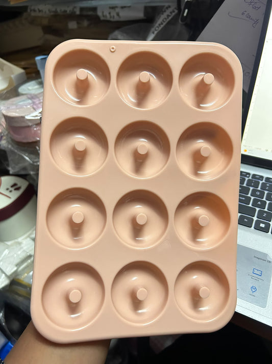 Doughnut Silicone Mould - 12 Cavity, Medium 2.5 inch