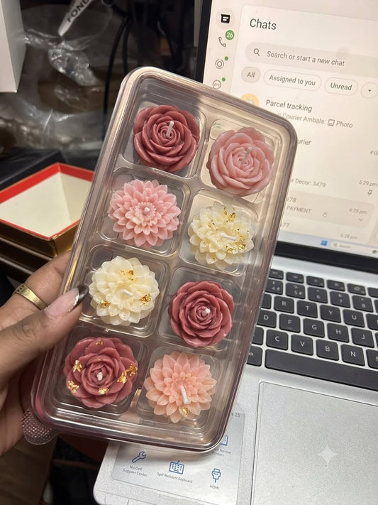 8 Cavity PVC Box with Lid - 2 x 2 inch Cavity Box for Chocolates, Brownie Bites & Tea Lights
