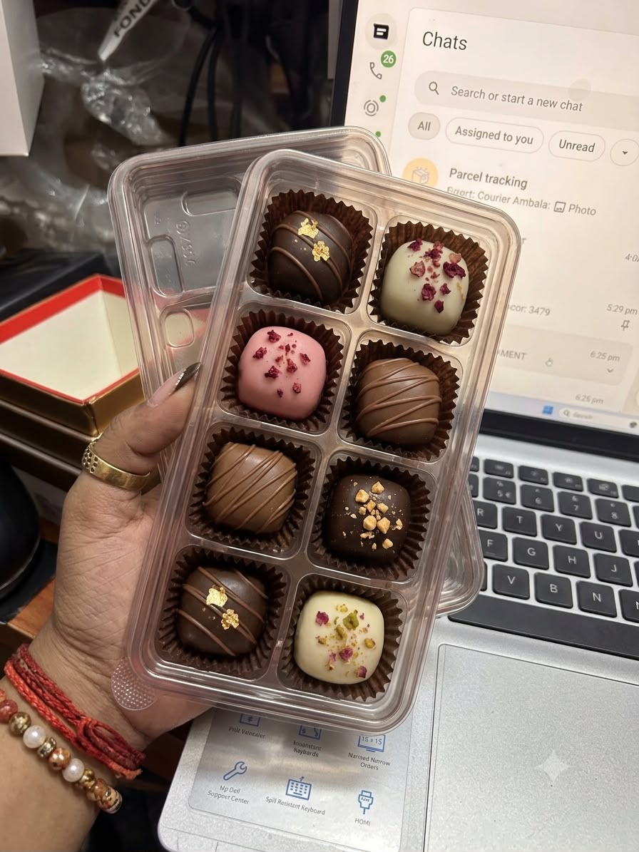 8 Cavity PVC Box with Lid - 2 x 2 inch Cavity Box for Chocolates, Brownie Bites & Tea Lights