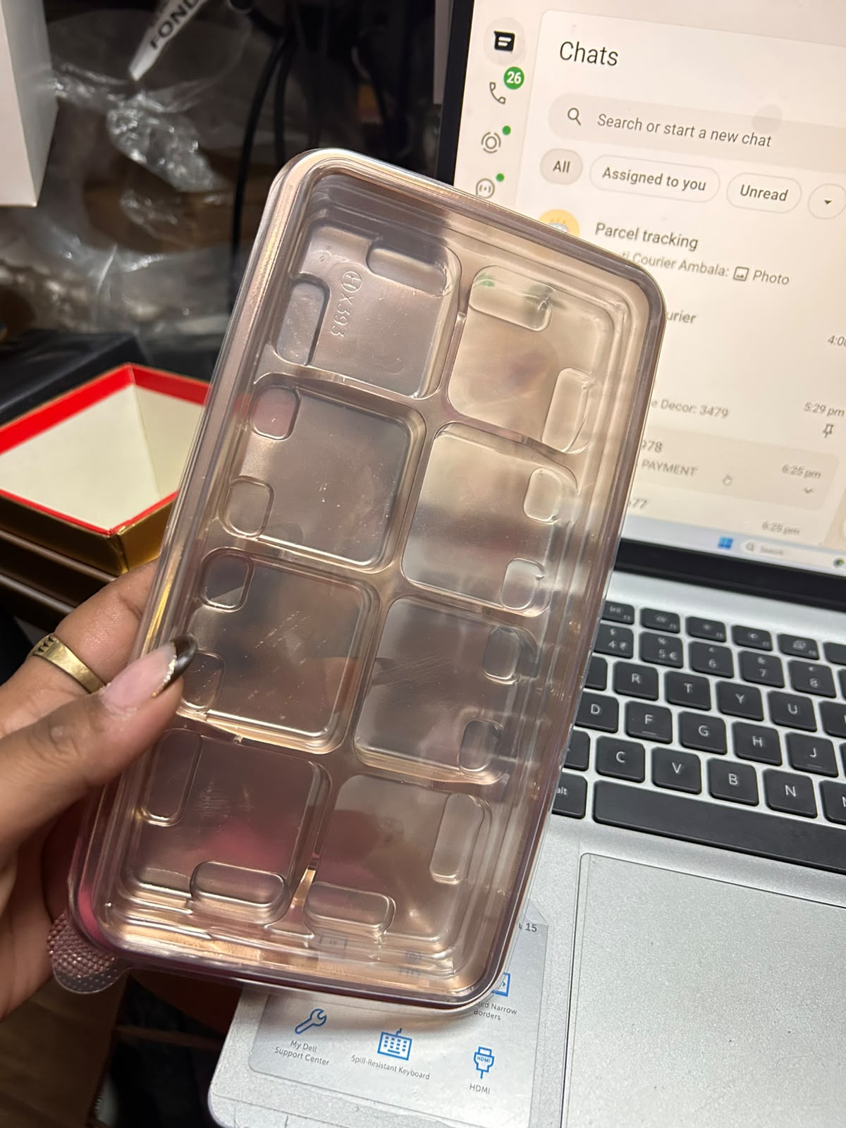 8 Cavity PVC Box with Lid - 2 x 2 inch Cavity Box for Chocolates, Brownie Bites & Tea Lights