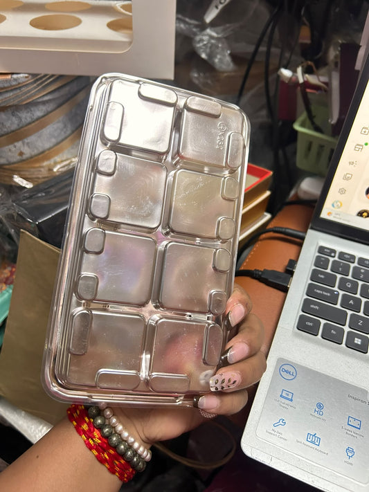 8 Cavity PVC Box with Lid - 2 x 2 inch Cavity Box for Chocolates, Brownie Bites & Tea Lights