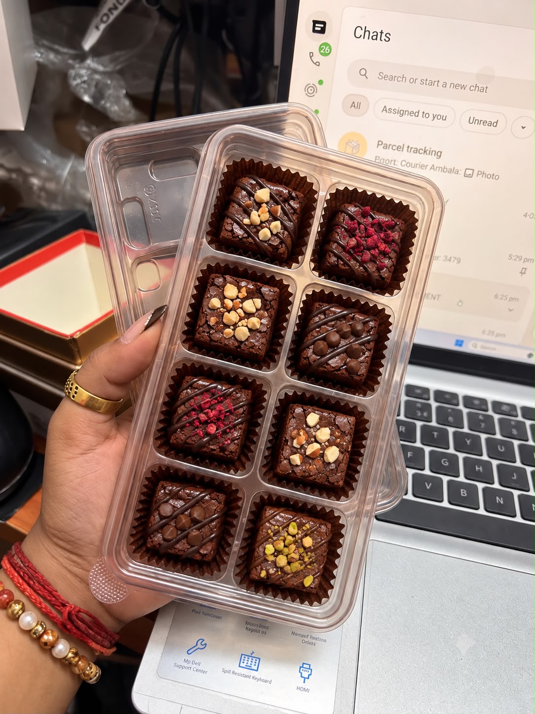 8 Cavity PVC Box with Lid - 2 x 2 inch Cavity Box for Chocolates, Brownie Bites & Tea Lights