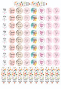 Multi Design Thank You & Open Me Sticker Sheet - 77 Stickers