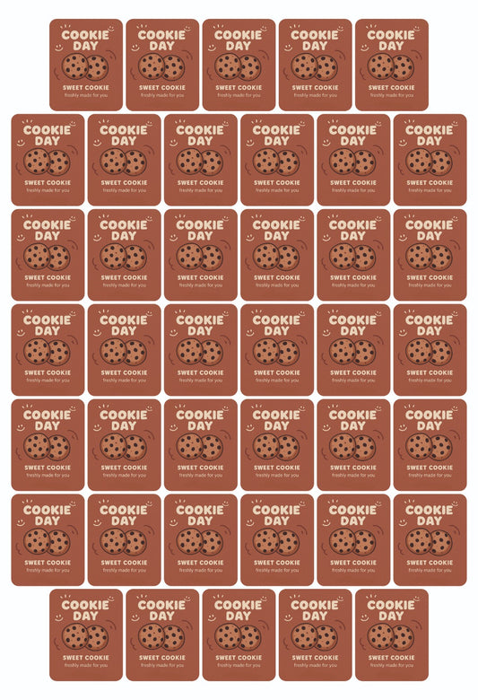 Cookie Day Sweet Cookie Sticker - 40 Stickers per Sheet