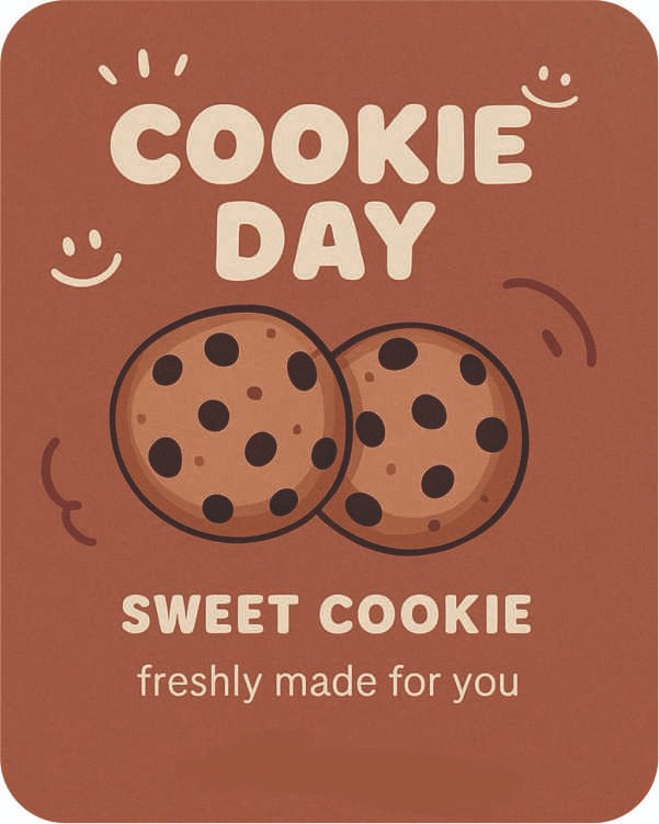 Cookie Day Sweet Cookie Sticker - 40 Stickers per Sheet