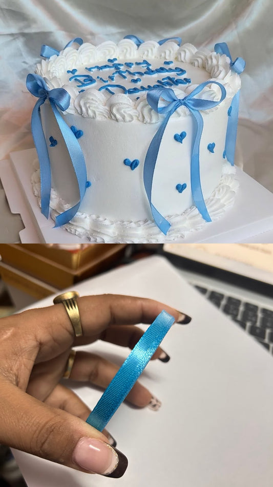 Satin Ribbon Roll for Cake Decoration - 13 Shades