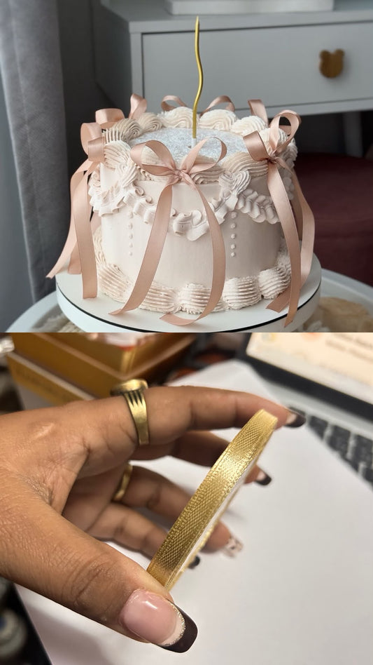 Satin Ribbon Roll for Cake Decoration - 13 Shades