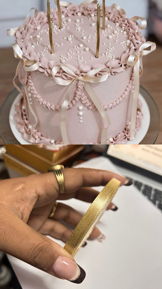 Satin Ribbon Roll for Cake Decoration - 13 Shades