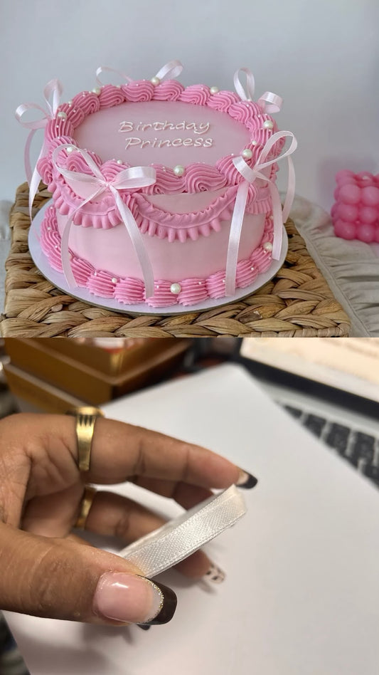 Satin Ribbon Roll for Cake Decoration - 13 Shades