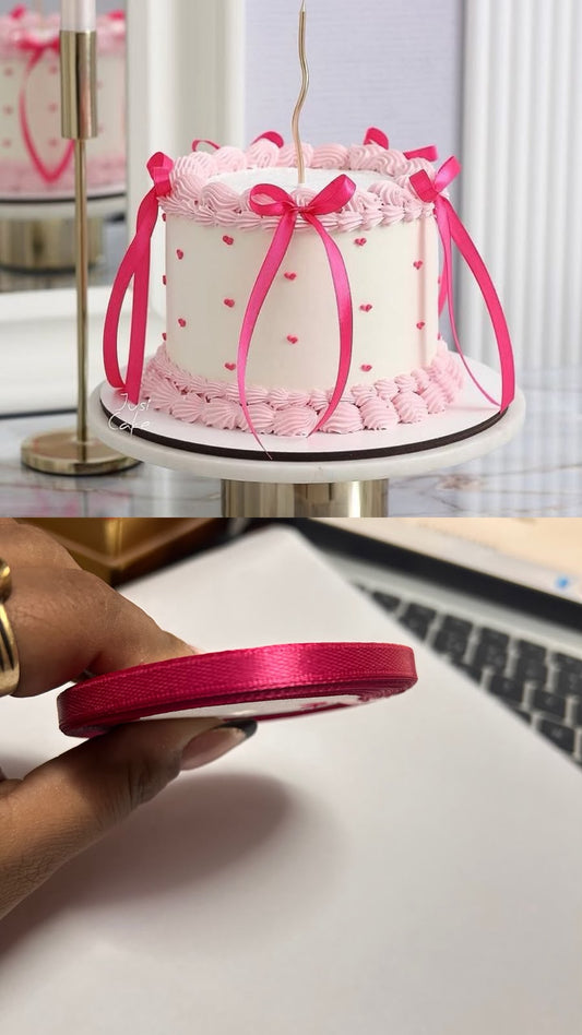 Satin Ribbon Roll for Cake Decoration - 13 Shades