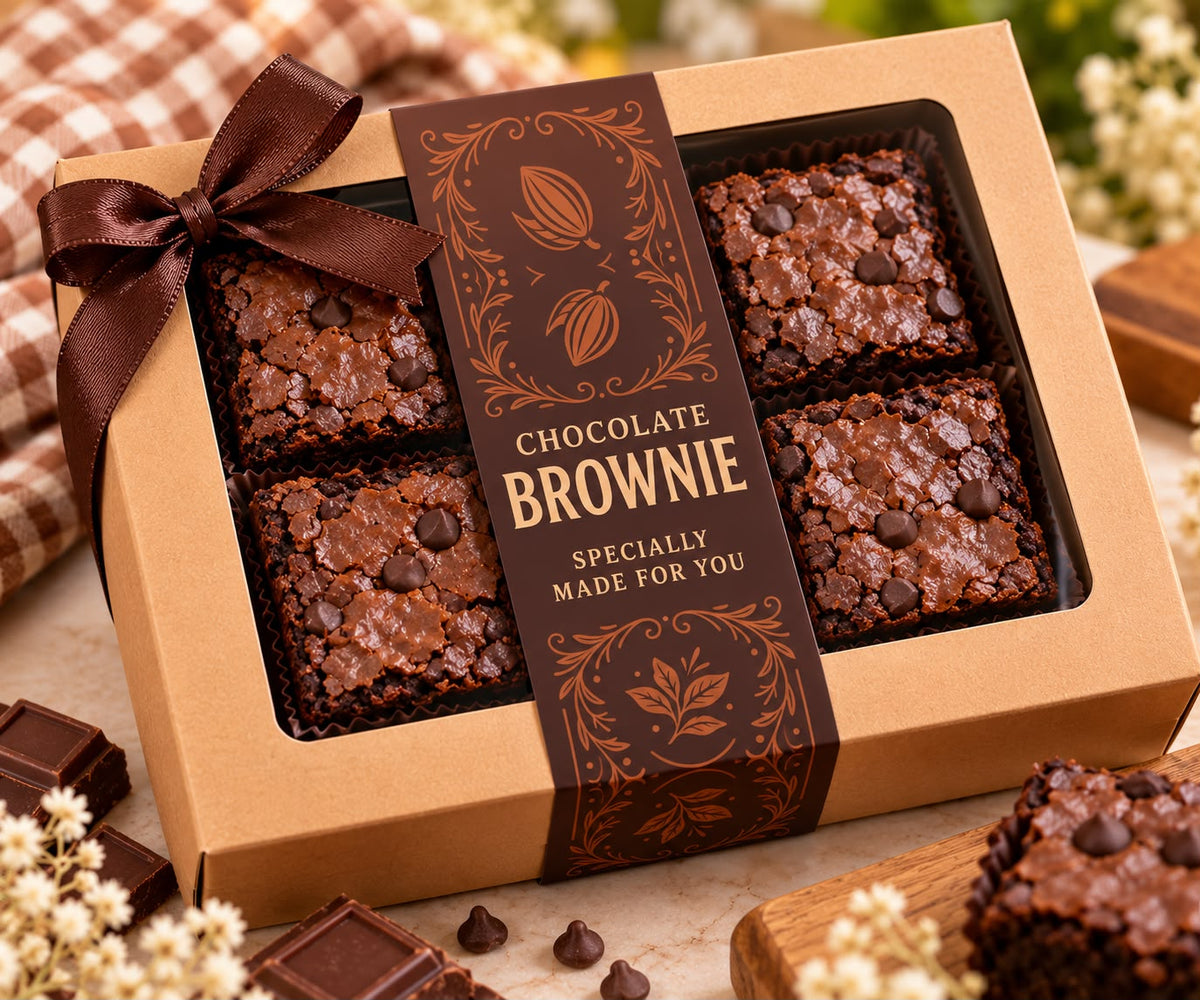 Chocolate Brownie Specially Made For You Sticker - 14 Labels per Sheet