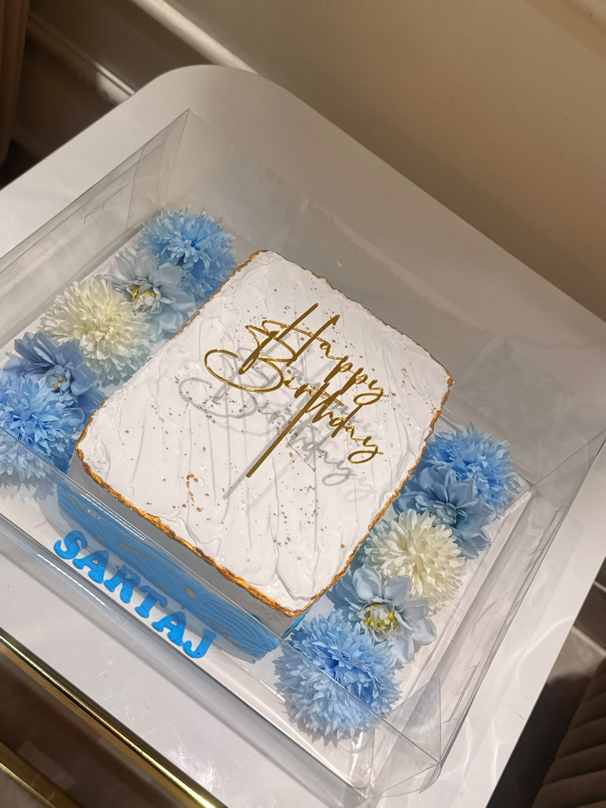 Imported Clear Hamper Box with White Base