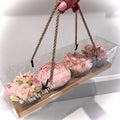 Long PVC Hanging Box for Four Jar with Handle - 11 x 4 x 4.4 inch (Clear Jar Hamper Box)