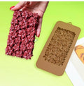 Flower Chocolate Bar Mould Silicone - 15 x 8 cm Floral Design