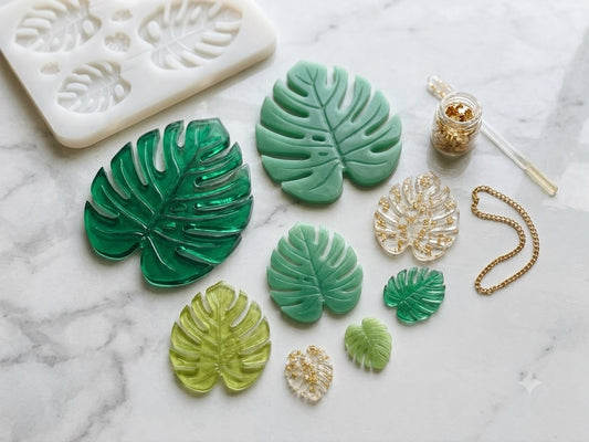 Leaf Silicone Mould - 8 Cavity Leaf Mould for Resin, Candle & Fondant