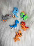 Cute Dino Theme Silicone Toys - Set of 6 (Dinosaur Cake Toppers)