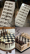 Chess Theme Mould - 16 Cavity Chess Theme Chocolate & Fondant Mould