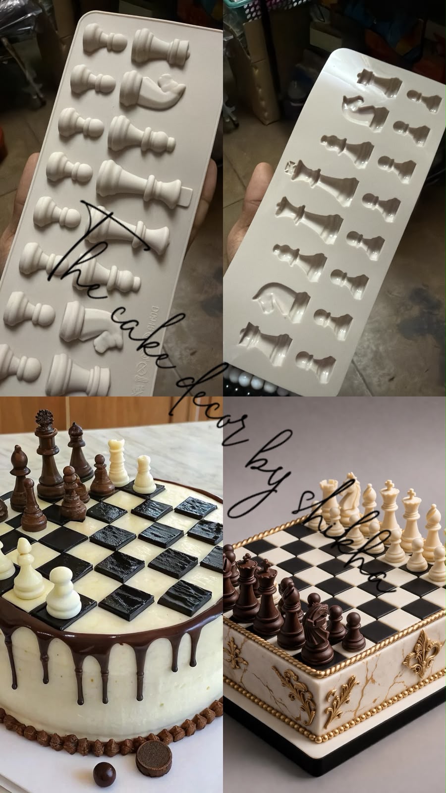 Chess Theme Mould - 16 Cavity Chess Theme Chocolate & Fondant Mould