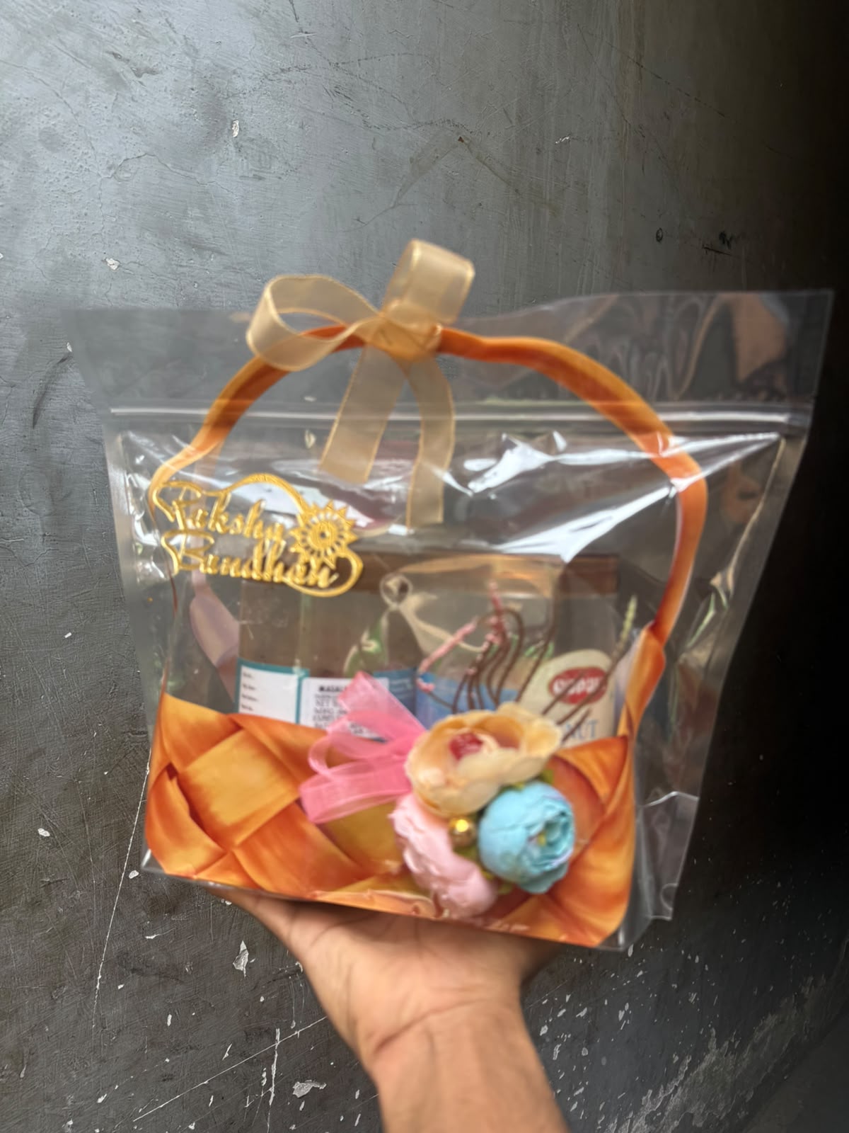 Basket PVC Hamper Bag - Clear Zip Lock Gift Bag for 2 Jars