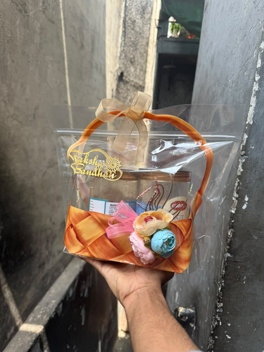 Basket PVC Hamper Bag - Clear Zip Lock Gift Bag for 2 Jars