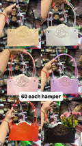 Foil Rose Paper Hamper Bag with Handle - Flower Bouquet Gift Bag