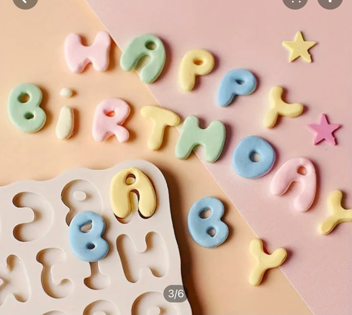 Doraemon Alphabet Silicone Mould A to Z - 2.5 cm Bubble Letter Fondant Mould