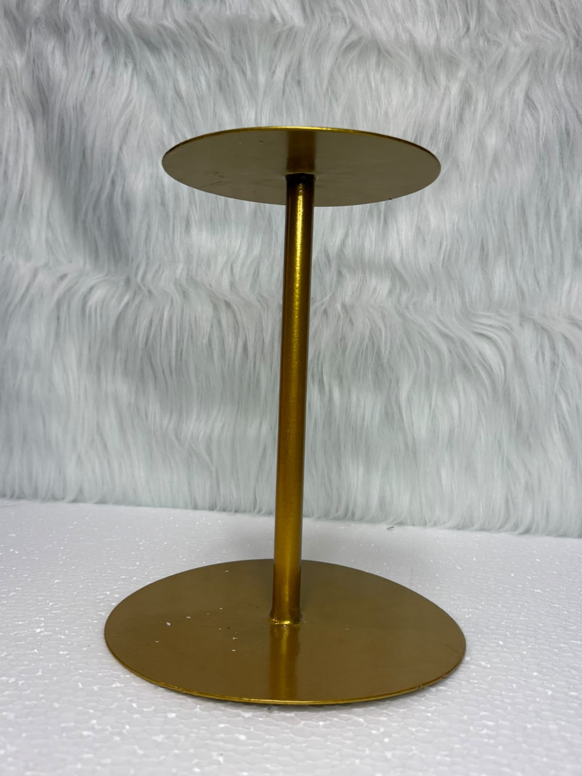 Golden Cake Extension Stand - 10 inch Height (6 inch Upper Plate & 8 inch Lower Plate)