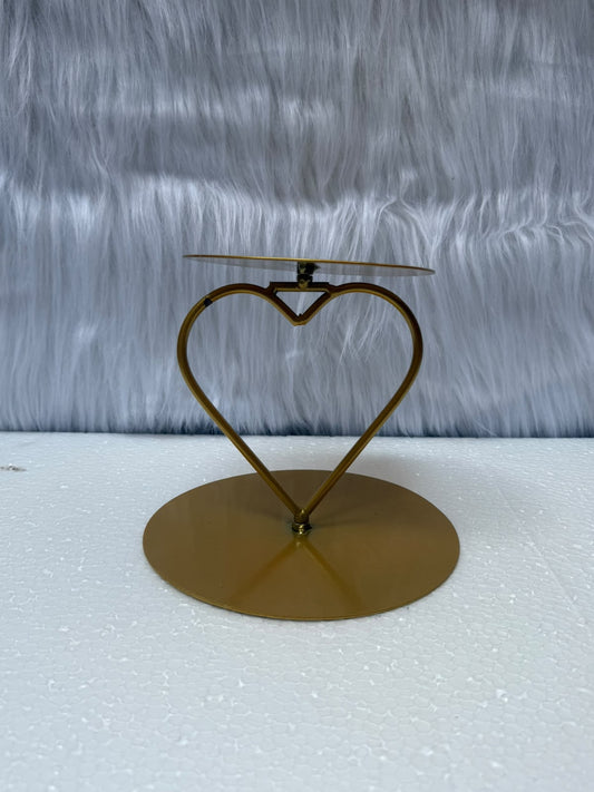 Multipurpose Golden Metal Cake Stand - 6 inch Height (6 inch Upper Plate & 8 inch Lower Plate)