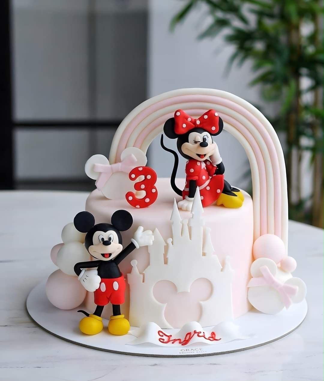 Minnie Mouse and Mickey Mouse Silicone Toys Set - 2.15 inch (Cake Toppers)