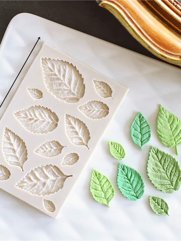 Leaf Mould - Multi Size Leaves with Vein Detail (Fondant & Chocolate Mould)