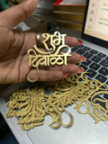 Shubh Diwali Charm Topper - Golden acrelic