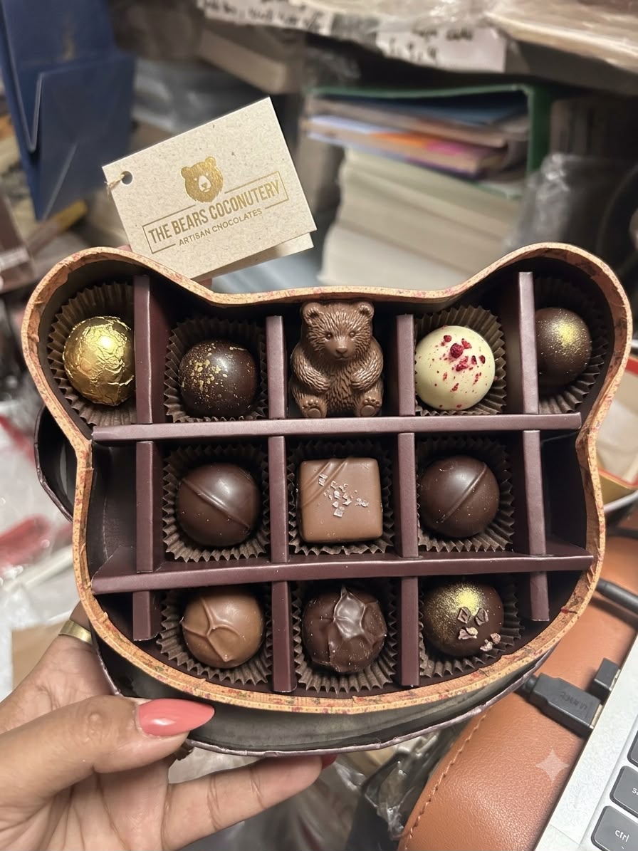 Teddy Face Chocolate Box 12 Cavity | Teddy Bear Hamper Box